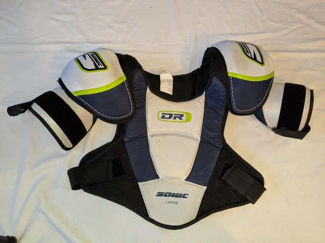 Used Dr Sonic Senior Lg Hockey Shoulder Pads