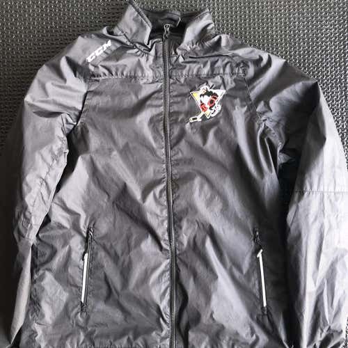 AHL Wilkes-Barre Scranton Penguins Team Issued CCM Warm Up Track Jacket Medium
