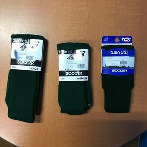 NEW TCK Twin City Knit Adult Soccer Tube Socks Color Forest Green NEW NWOT