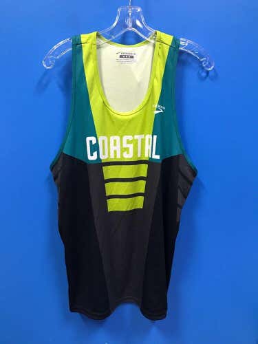 NEW Brooks Equilibrium Adult Coastal Basketball Jersey Yellow Green Black Size M  *FIRM PRICE*