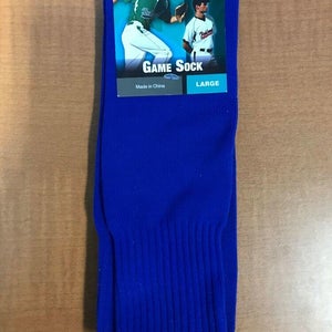 NEW High Five Athletic Game Socks Color Blue Size L Large (24") NWT
