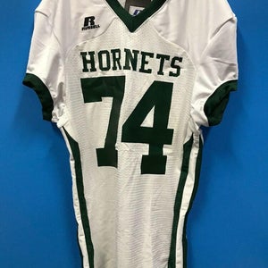 NEW Russell Athletic Dri-Power Adult Hornets Football Jersey Color White Green L