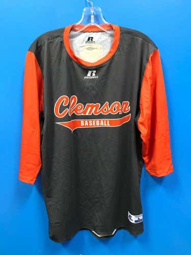 NEW Russell Athletic Clemson Baseball Uniform Jersey Grey Orange Size Large NWOT  *FIRM PRICE*