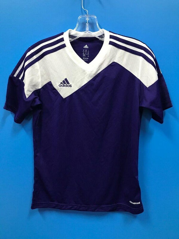 NEW Adidas Climacool Youth Soccer Jersey Color Purple White Size M Medium NWOT