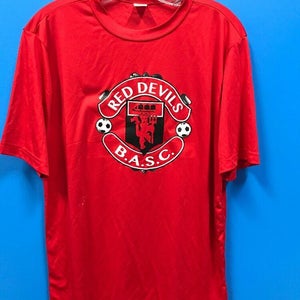NEW Sport-Tek Adult Red Devils B.A.S.C. Soccer Shirt Color Red Size S Small