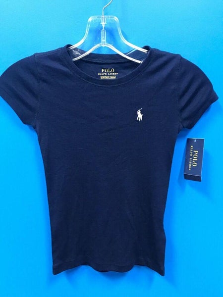 NWT Polo Ralph Lauren Kids Short Sleeve Shirt French Navy Blue Size 6  120/60 NEW | SidelineSwap