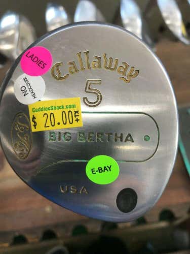 Callaway LADIES S2H2 Big Bertha 5 Wood, RH 41" Ladies Gems Graphite #1454 Firm Price