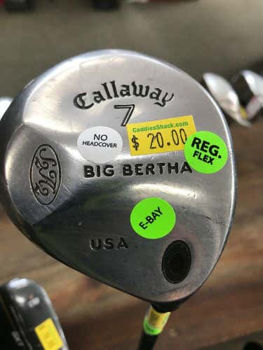 Callaway S2H2 Big Bertha 7 Wood, RH 41.5" Aldila RCH 90 R Flex Graphite #1433 Firm Price