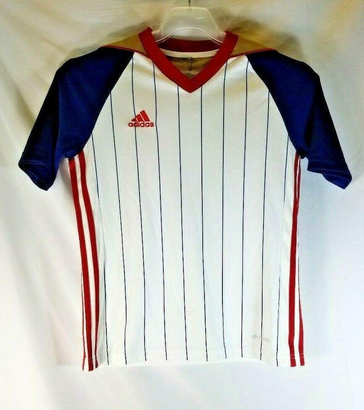Adidas Youth Medium Soccer Jersey Navy/Red/Gold NWOT NEW
