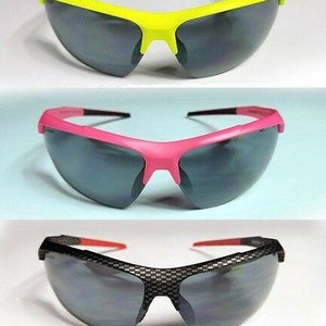 Volvik Golf Vibe Sunglasses Smoke HD Lenses Green Pink Carbon Fiber Brand New!