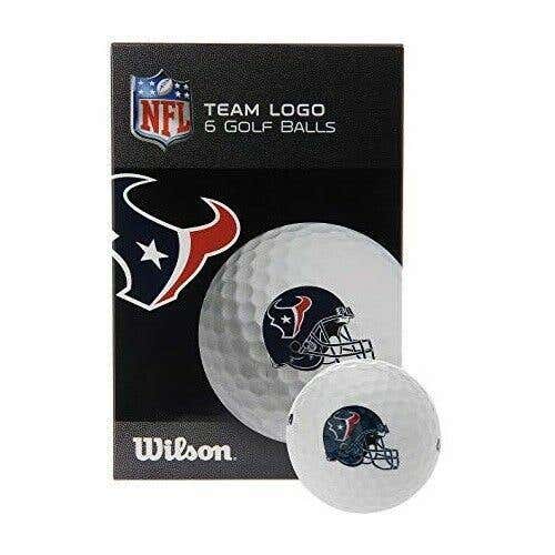 Wilson Golf NFL Team Branded Golf Balls Houston Texans 6 Count Box Pack NEW  *FIRM PRICE*