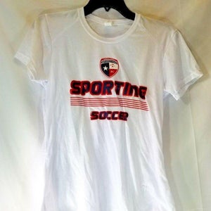 A4 White Short Sleeve T-Shirt North Texas Sporting Soccer Youth Small NEW