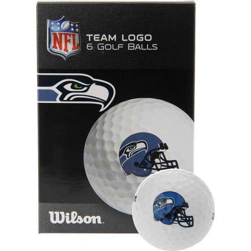 Wilson Golf NFL Team Branded Golf Balls Seattle Seahawks 6 Count Box NEW   *FIRM PRICE*