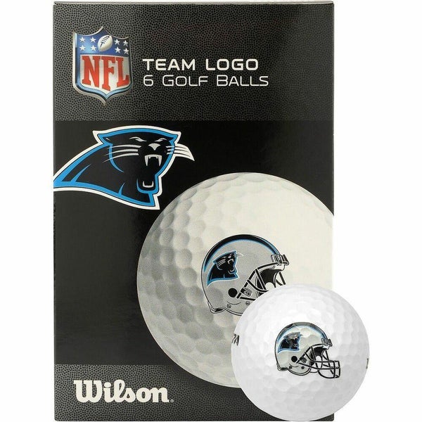 Wilson Golf NFL Team Branded Golf Balls Carolina Panthers 6 Count Box NEW  *FIRM PRICE*