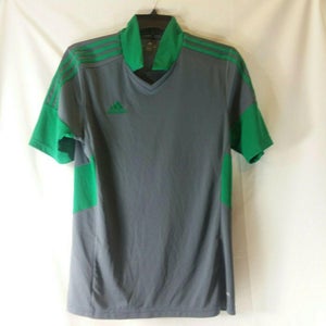 Adidas Grey and Green Soccer Jersey Medium NEW
