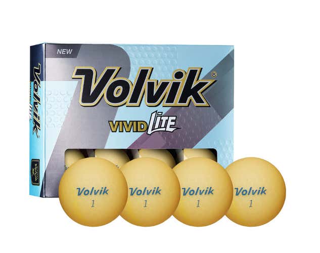 Volvik VIVID Lite Matte Finish Orange 1 Dozen Neon High Vis. 12 Golf Balls NEW!