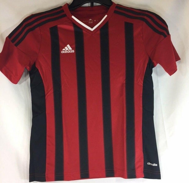Adidas Red Black Soccer Jersey Size Youth Large YL Fort14 BRAND NEW Firm  Price