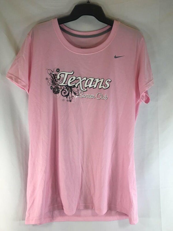 Nike Dri Fit Womens Soccer Jersey Texans Soccer Club Pink - Large