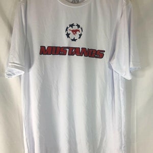 A4 Mustangs Soccer Jersey Shirt White Red Youth Large