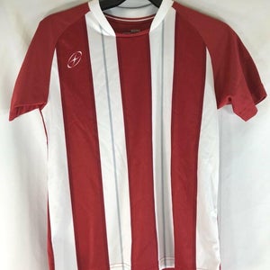 Xara Soccer Jersey Short Sleeve Shirt Red White Youth Large