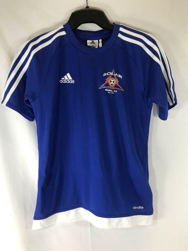 Adidas Estro 15  Soccer Jersey Athletic Shirt Blue Youth Medium