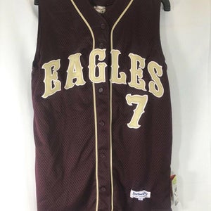 Intensity Eagles #7 Softball Jersey Athletic Shirt Burgendy Womens Medium