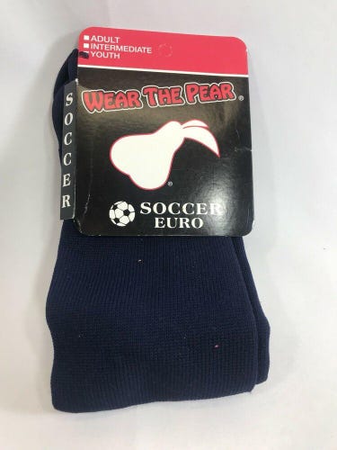 PearSox Euro Solid Black Soccer Sock