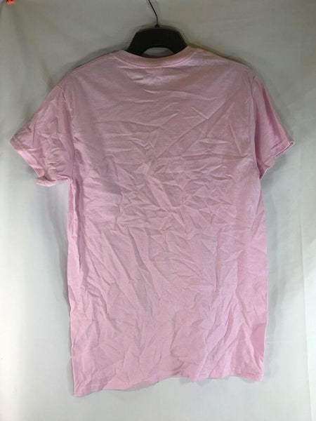 Under Armour Heat Gear Short Sleeve Big Logo Youth Girls pink Shirt Size XL