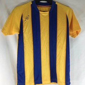 Xara Soccer Jersey Athletic Shirt Blue / Gold Youth Medium