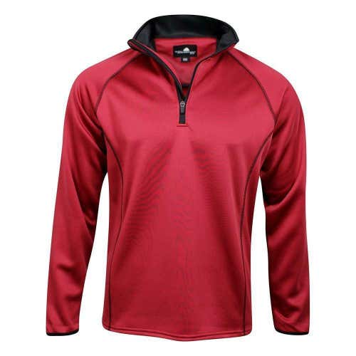 NEW The Weather Company TWC Men's Poly-Flex Pullover Jacket Golf 2XL Red Black NEW