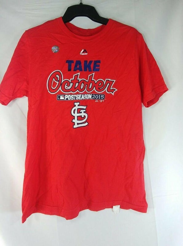 St. Louis Cardinals MLB T-Shirt by Majestic Baseball Adult Large Red &  White NEW *FIRM PRICE*