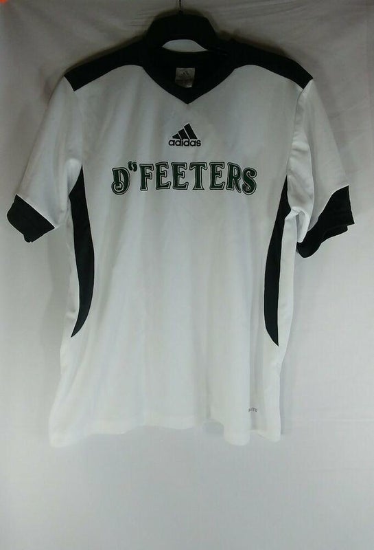 D'feeters ADIDAS Jersey Kids Youth 13-14 White Black NEW NWOT