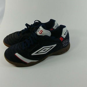 UMBRO Futsal  5 Sneakers Indoor Football Soccer Men US 6.5 Navy Blue Red White