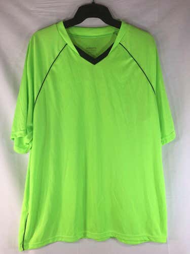 Augusta Sportswear Moisture Management Neon Green Adult Sports Tee Shirt Large  *FIRM PRICE*