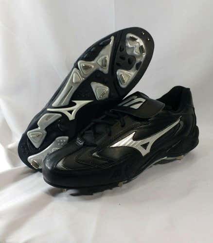Mizuno 9Spike Vintage Pro Low Mens Size 13 Black Baseball Cleats Shoes  *FIRM PRICE*