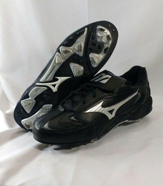 Mizuno 9Spike Vintage Pro Low Mens Size 13 Black Baseball Cleats Shoes *FIRM PRICE*