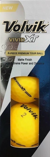 Volvik Golf VIVID XT Xtreme TOUR Balls Sleeve 3ct Box Matte Yellow Super Bright  *FIRM PRICE*