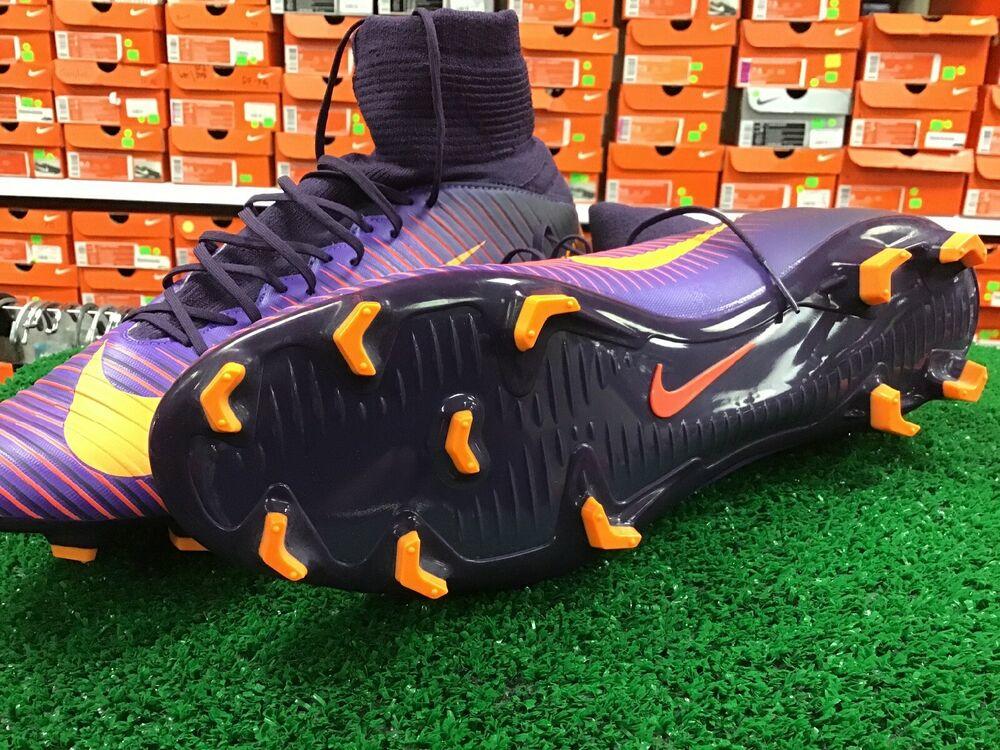 purple and orange nike soccer cleats