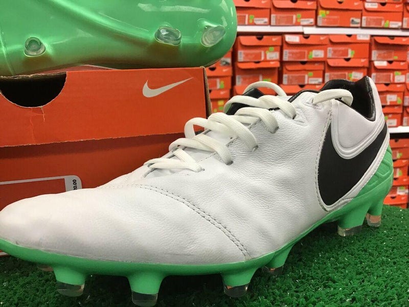 Nike Tiempo Legacy II FG Cleats White / Electric Green Size 9.5 New NIB FIRM PRICE | SidelineSwap