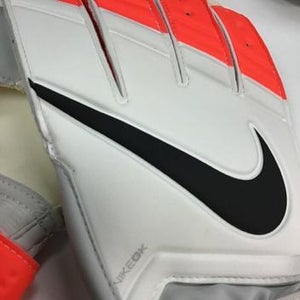 New Nike GK Sentry Goalkeeper Gloves White / Orange Size 7 FIRM PRICE