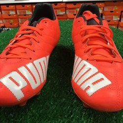 Puma EvoSPEED 3.4 Lth FG Lava Blast / White Soccer Cleats Size 8.5 New In Box FIRM PRICE