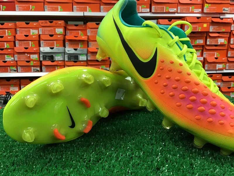 Nike Magista OPUS II FG Soccer Cleats Yellow / Multi Color