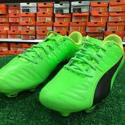 New Puma Size 10 EvoPOWER VIGOR 3 Leather FG Green / Black New In Box FIRM PRICE