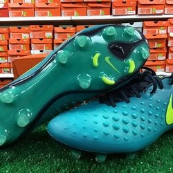 NIKE MAGISTA OPUS II FG RIO TEAL-VOLT SOCCER CLEATS SZ 8.5 [843813-375] FIRM PRICE
