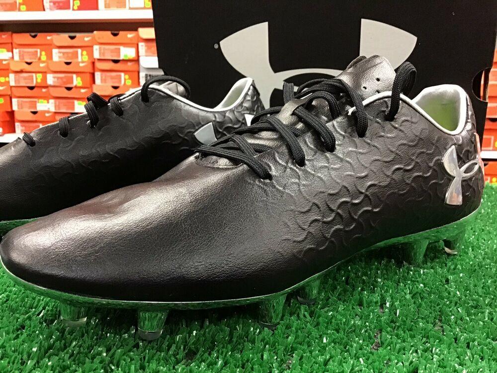 NEW IN BOX Under Armour MENS Magnetico Pro FG Cleat Black Chrome 