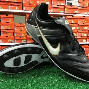 New Jr Nike Park II FG-R Soccer Cleats Black / Silver Size 5.5y New In Box FIRM PRICE