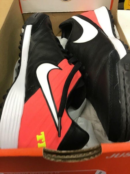 Nike TiempoX Mystic V Turf Soccer Cleats Black Coral Volt Size