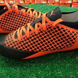 New Puma Future 2.4 FG / AG Jr Black / Orange Soccer Cleats Size 2.5c New In Box FIRM PRICE