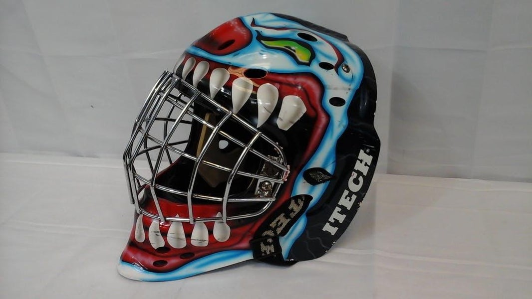 Used Itech Clown Goalie Mask Md Goalie Helmets Masks