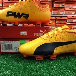 Puma EvoPOWER Vigor 4 FG Jr Soccer Cleats Orange Yellow Size 5.5 New In Box FIRM PRICE